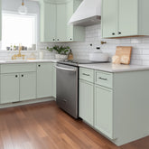 RTA Solid Wood Newtown Base Cabinet With 2 Doors, 2 Drawers and 1 Shelf Jade Green for Kitchen, Bathroom & Laundry Storage